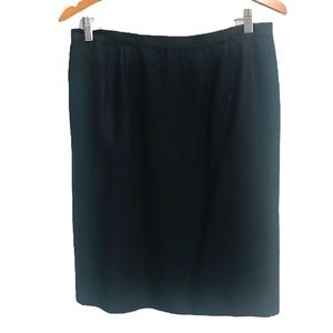 Mirella Cavorso Black Pencil Skirt 100% Wool Sz10